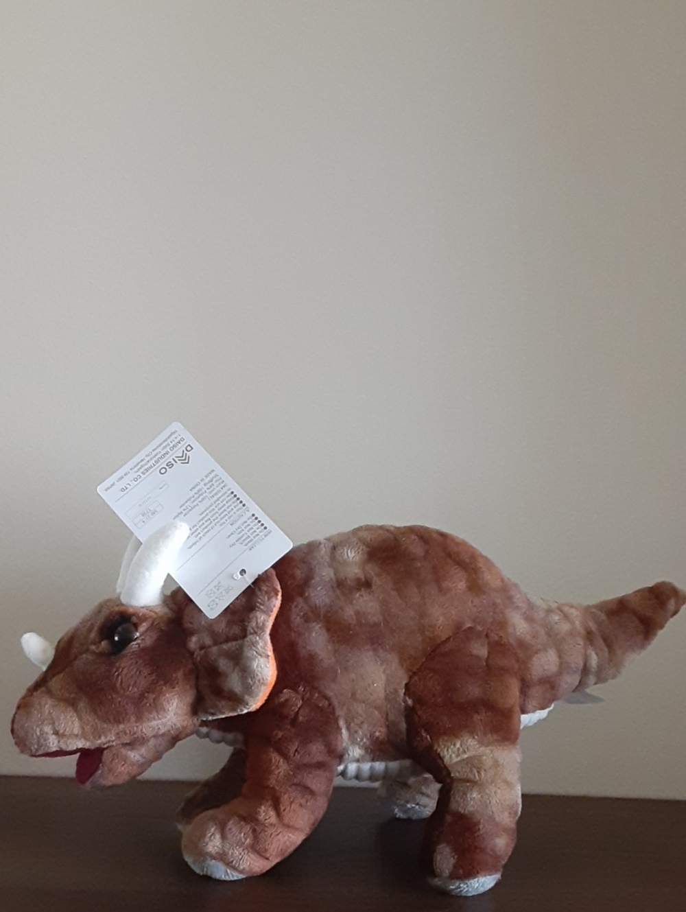 Plush Pillow Triceratops Dinosaur